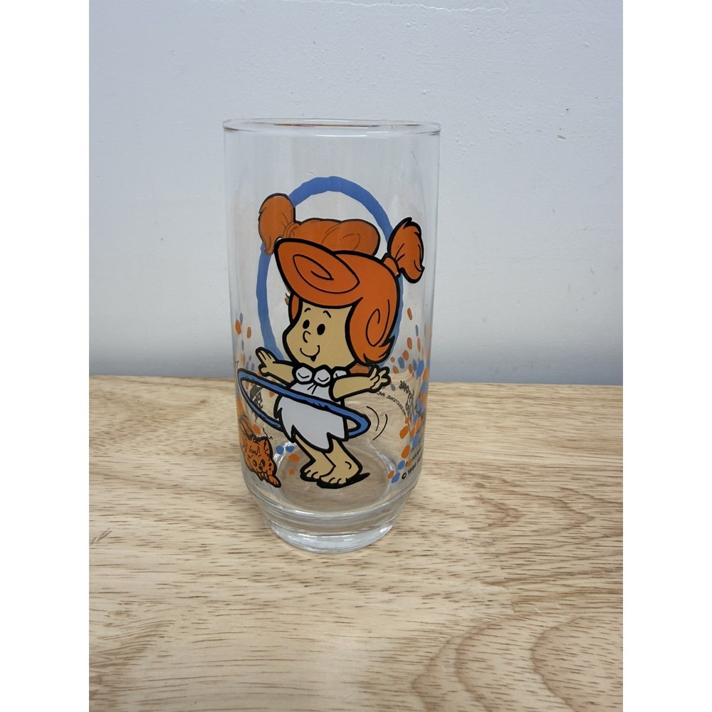 Vintage "Wilma" 1986 Pizza‎ Hut Flintstone Kids Hanna-Barbera Drinking Glass